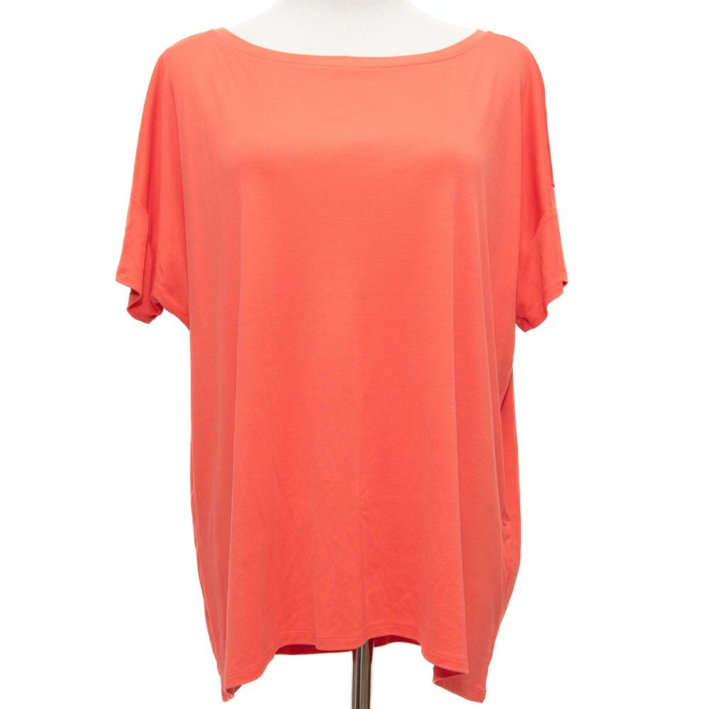 Eileen Fisher Bateau Neck Short Sleeve Tencel® Lyocell T-Shirt Size Medium